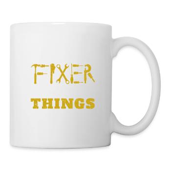 Papa Fixateur de toutes choses Outils drôles Blagues de papa - Mug blanc - blanc - Droite