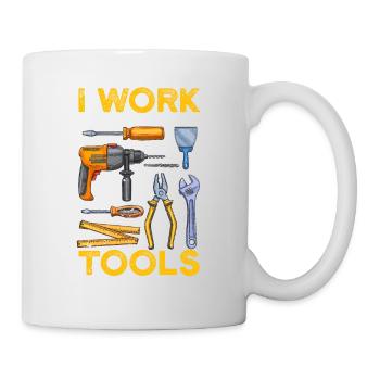 I work with a brunch of tools Funny - Mug - white - Right
