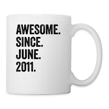 12 Years Old Awesome Since June 2011 12th Birthday - Mug - white - Right
