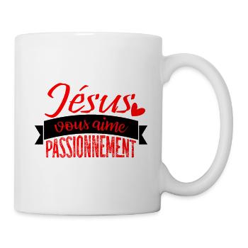 Jésus vous aime - Mug blanc - blanc - Droite