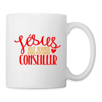 Jésus veut devenir - Mug blanc - blanc - Droite