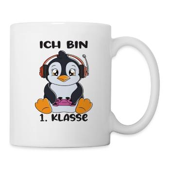 Ich Bin 1 Klasse Einschulung Schulanfang - Tasse - Weiß - Rechts
