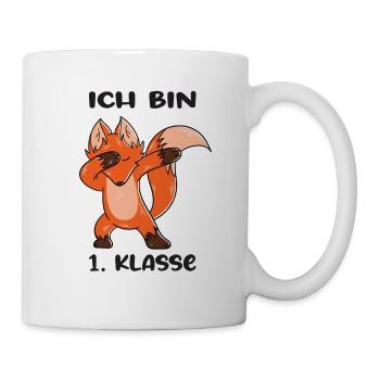 Ich Bin 1 Klasse Einschulung Schulanfang - Tasse - Weiß - Rechts