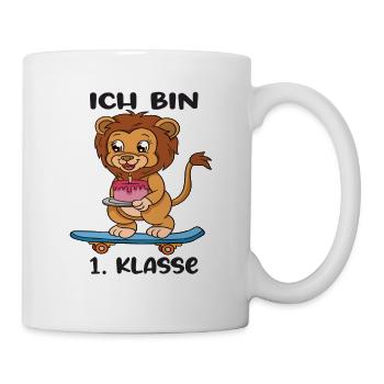 Ich Bin 1 Klasse Einschulung Schulanfang - Tasse - Weiß - Rechts