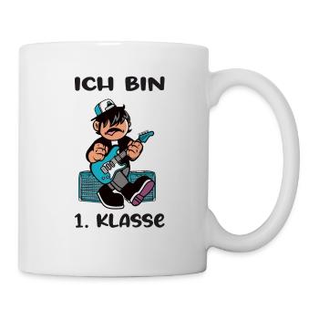 Ich Bin 1 Klasse Einschulung Schulanfang - Tasse - Weiß - Rechts