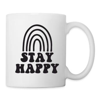 Restez heureux - Mug blanc - blanc - Droite