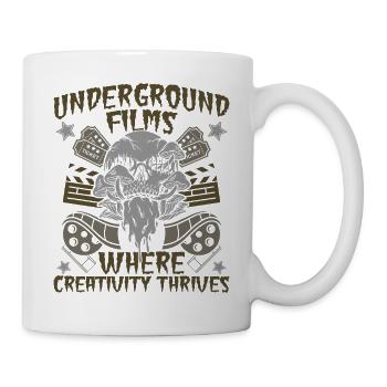 Underground Film, Independent Cinema, Horror - Tasse - Weiß - Rechts