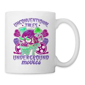 Underground Film, Independent Cinema, Horror - Tasse - Weiß - Rechts