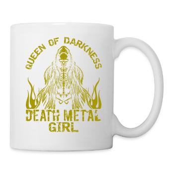 Goth Rock Satan Girl Woman Festivals Death Metal - Tasse - Weiß - Rechts