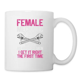 Mécanicien Voiture Fille Garage Artisan - Mug blanc - blanc - Droite