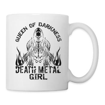 Goth Rock Satan Girl Woman Festivals Death Metal - Tasse - Weiß - Rechts