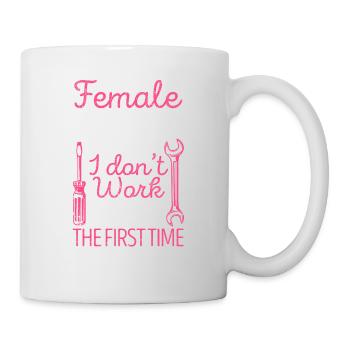 Mechanic Car Car Girl Garage Craftsman - Mug - white - Right