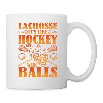 La crosse, c’est comme le hockey mais avec des balles 3 - Mug blanc - blanc - Droite
