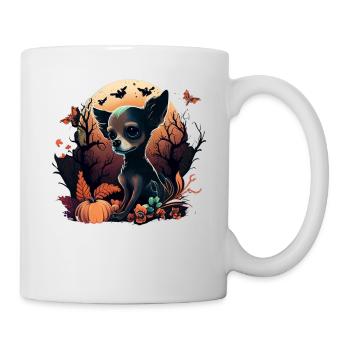 Chihuahua Costume d'Halloween - Citrouille - Mug blanc - blanc - Droite