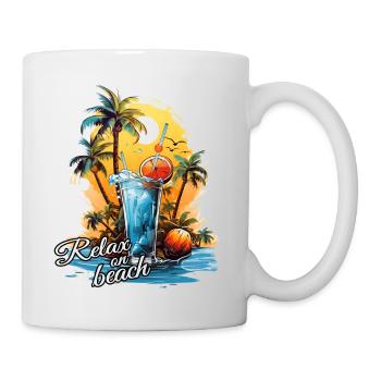 Cocktail d’été Vacances à la plage - Mug blanc - blanc - Droite
