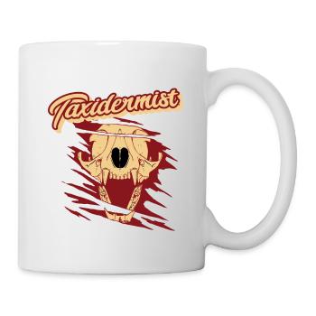 Lustiges Taxidermie und Tierpräparator Taxidermist - Tasse - Weiß - Rechts