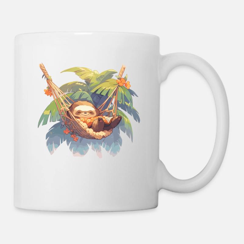 Sloth Hammock Sloths Sloth Palm - Mug - white