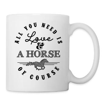 Tout ce dont vous avez besoin, c’est d’amour et d’un cheval - Western Edition - Mug blanc - blanc - Droite