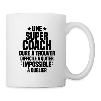 Une Super Coach Idée Femme Cadeau Humour - Mug blanc - blanc - Droite