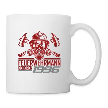 Feuerwehr Feuerwehrmann 1996 Geboren Geburtstag - Tasse - Weiß - Rechts