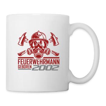 Feuerwehr Feuerwehrmann 2002 Geboren Geburtstag - Tasse - Weiß - Rechts