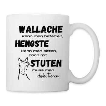 Wallache Hengste Stuten - Tasse - Weiß - Rechts