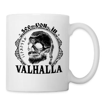 Wir sehen uns in Valhalla Valknut Viking Wir sehen uns - Tasse - Weiß - Rechts