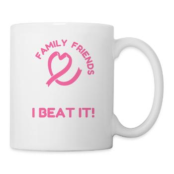 Ich habe Brustkrebs besiegt Pink Ribbon Brustkrebs - Tasse - Weiß - Rechts
