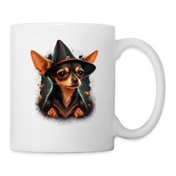 Chihuahua Costume d'Halloween - Citrouille - Mug blanc - blanc - Droite