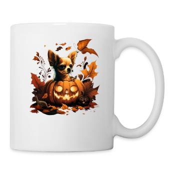 Chihuahua Costume d'Halloween - Citrouille - Mug blanc - blanc - Droite