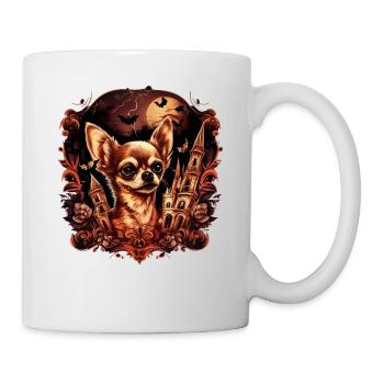 Chihuahua Costume d'Halloween - Citrouille - Mug blanc - blanc - Droite