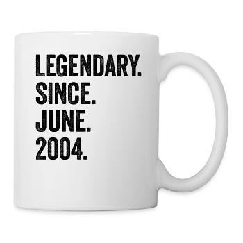19e anniversaire 19 ans légendaires depuis juin 2004 - Mug blanc - blanc - Droite