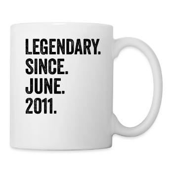 12. Geburtstag 12 Jahre Legendary Since June 2011 - Tasse - Weiß - Rechts