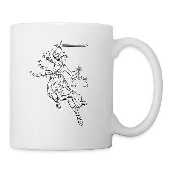 Lady justice, Allegorie der Gerechtigkeit, Göttin - Tasse - Weiß - Rechts