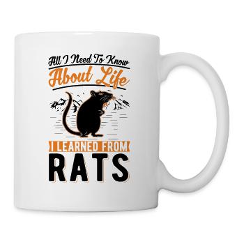 rat rat owner rat cage - Mug - white - Right