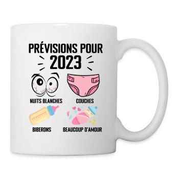 Prévisions pour 2023 Humour Futur Papa pour 2023 - Mug blanc - blanc - Droite