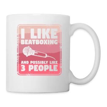J’aime le beatboxing et peut-être 3 personnes - Mug blanc - blanc - Droite