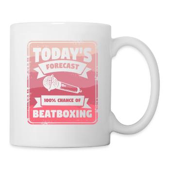 Les prévisions du jour sont de 100 % de chances de Beatboxing - Mug blanc - blanc - Droite