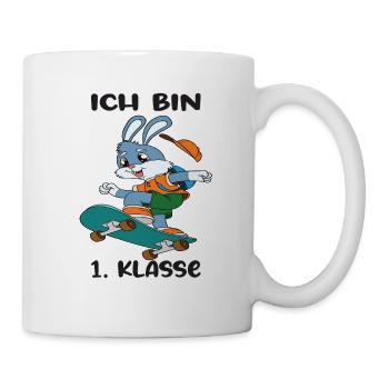 Ich Bin 1 Klasse Einschulung Schulanfang - Tasse - Weiß - Rechts