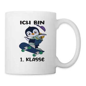 Ich Bin 1 Klasse Einschulung Schulanfang - Tasse - Weiß - Rechts