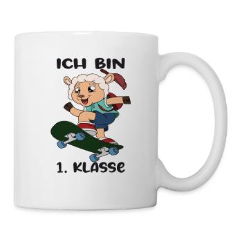 Ich Bin 1 Klasse Einschulung Schulanfang - Tasse - Weiß - Rechts