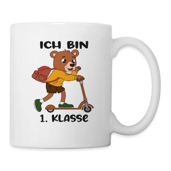 Ich Bin 1 Klasse Einschulung Schulanfang - Tasse - Weiß - Rechts