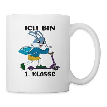 Ich Bin 1 Klasse Einschulung Schulanfang - Tasse - Weiß - Rechts