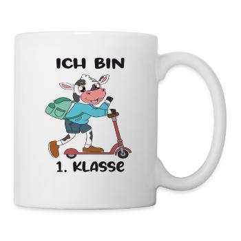 Ich Bin 1 Klasse Einschulung Schulanfang - Tasse - Weiß - Rechts