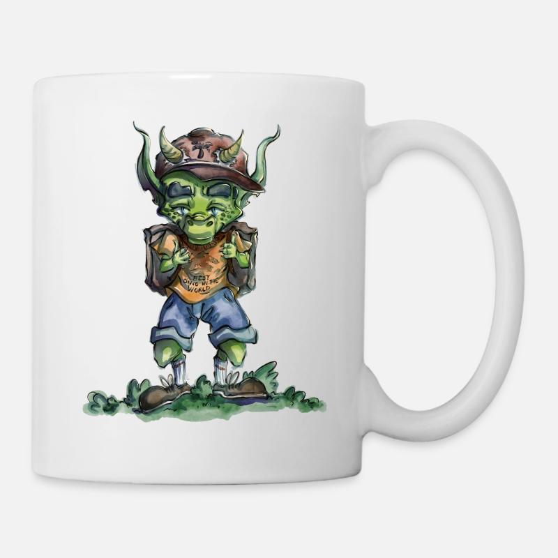 Drache geht zur Schule - Tasse - Weiß