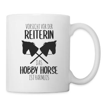 Hobby Horse Hobby Horsing Reiterin Pferd Geschenk - Tasse - Weiß - Rechts