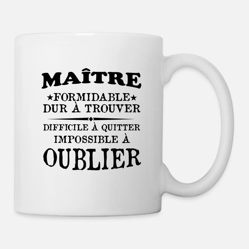 Maître formidable idée cadeau maître d'école - Mug blanc - blanc