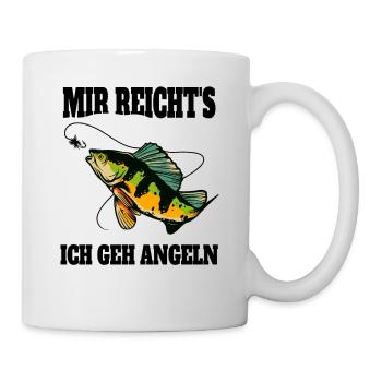 Lustige Angler Sprüche Mir reichts ich gehe Angeln - Tasse - Weiß - Rechts