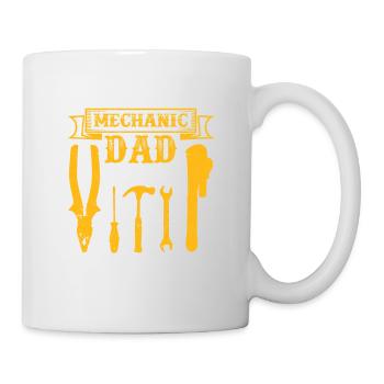 Weltbester Mechaniker-Vater aller Zeiten Stolzer - Tasse - Weiß - Rechts