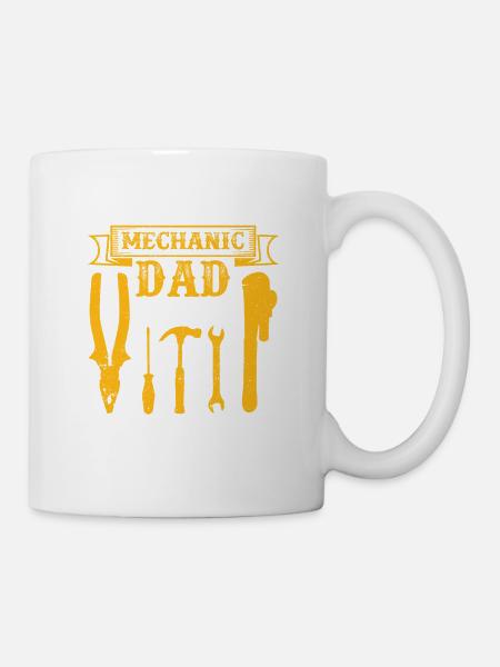 Weltbester Mechaniker-Vater aller Zeiten Stolzer - Tasse - Weiß